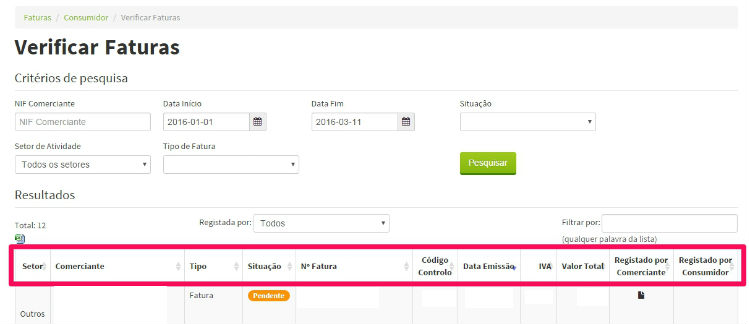 verificar faturas