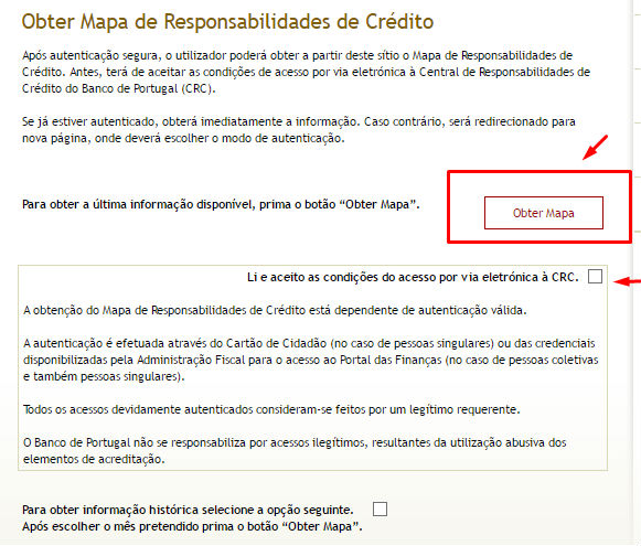 Obter Mapa de Responsabilidades de Crédito