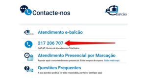 Contacto das Finanças