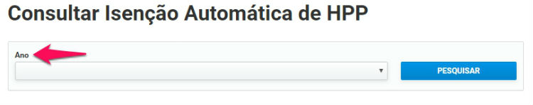 Consultar Isenção Automática de HPP (IMI)