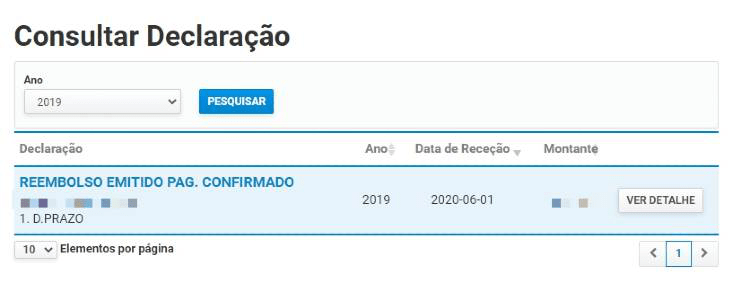 Consultar o estado do reembolso do IRS – Método 1